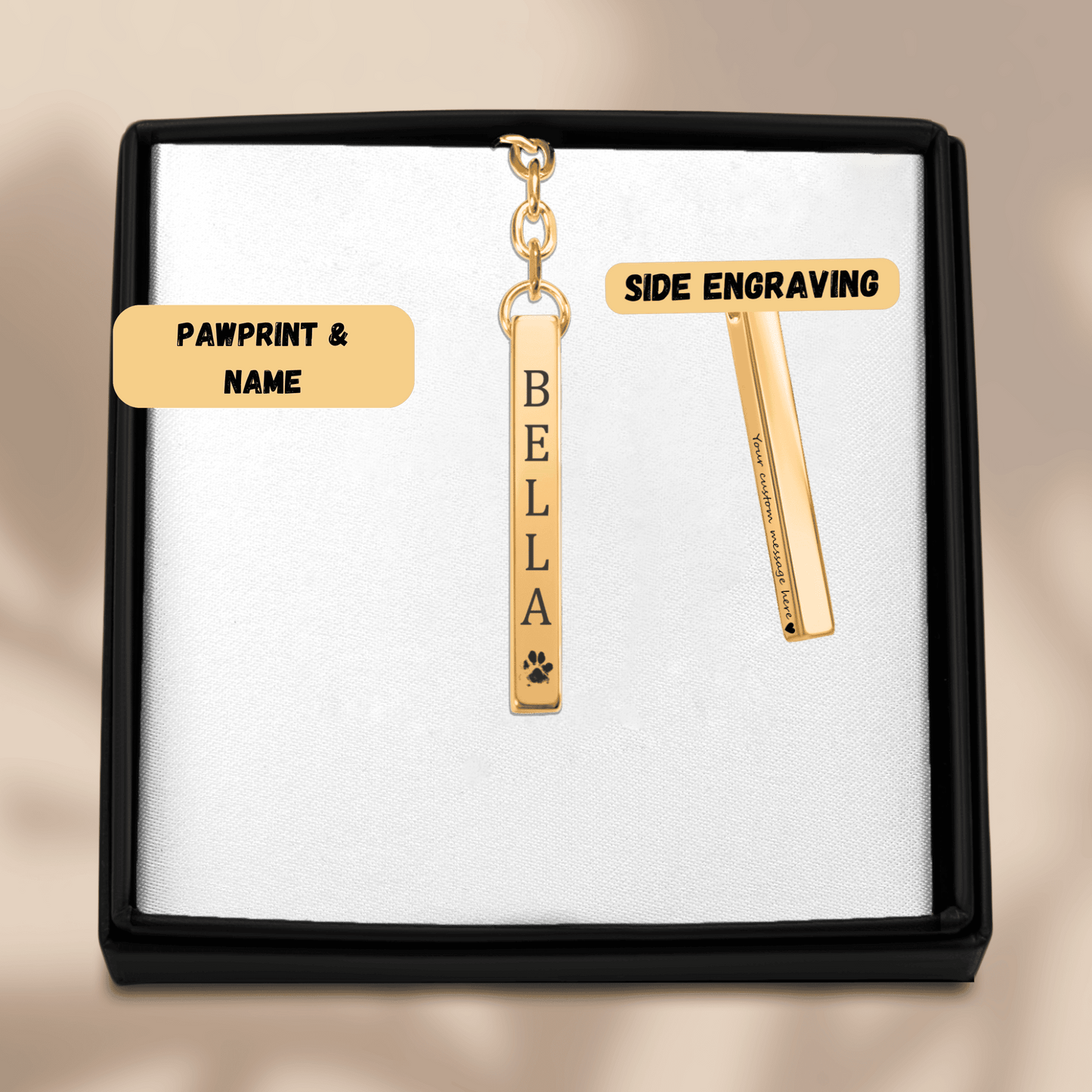 Pet Name Keychain