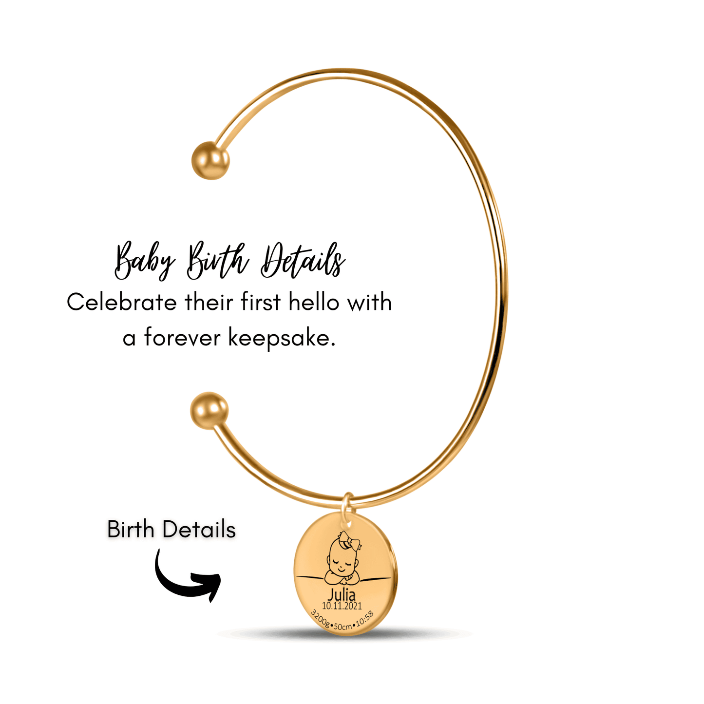 Baby Birth Details Bangle
