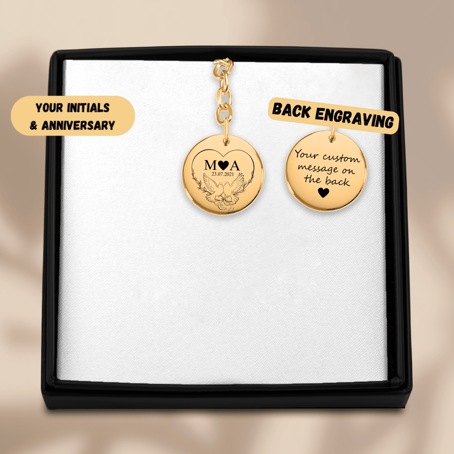 Timeless Bond Initials Keychain