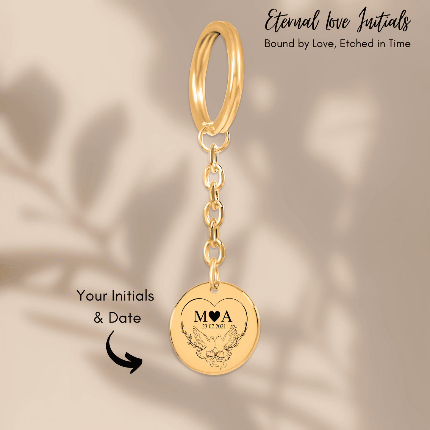 Timeless Bond Initials Keychain