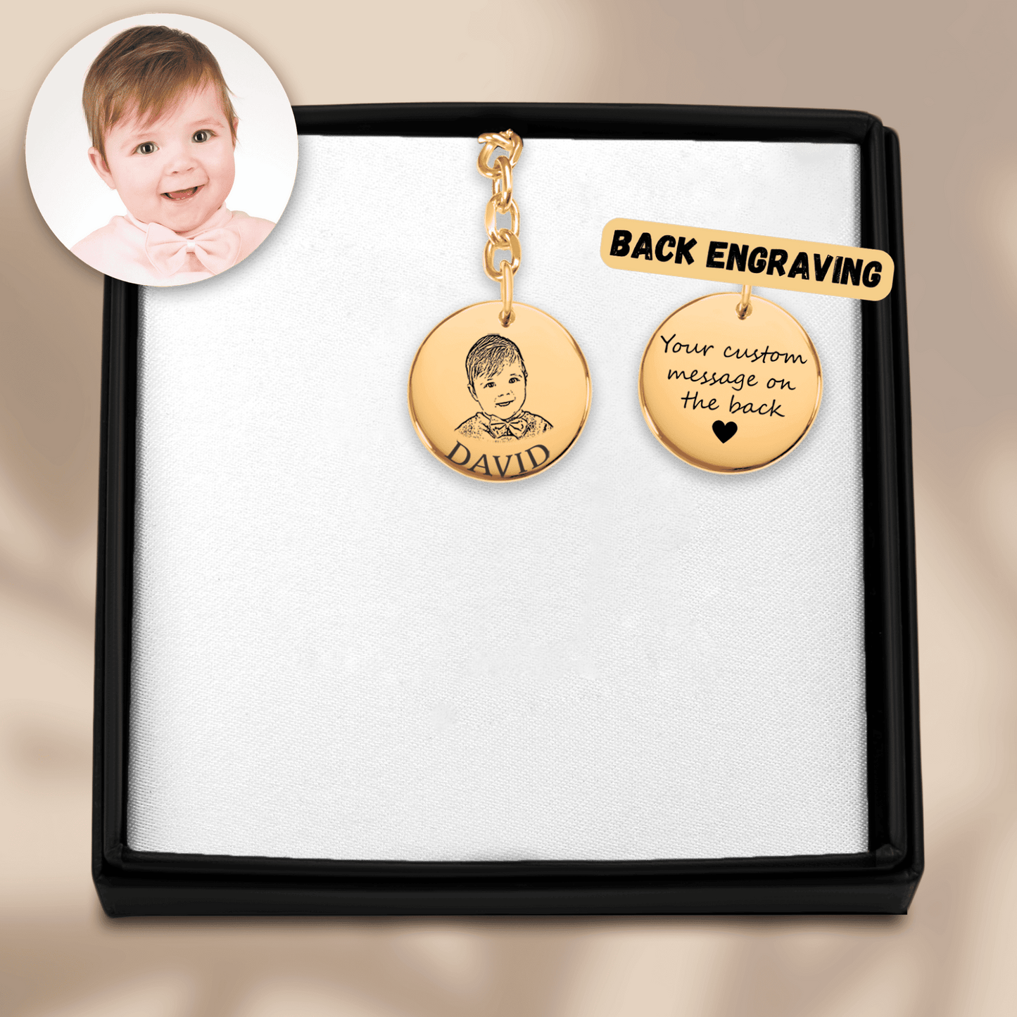 Baby Portrait Keychain