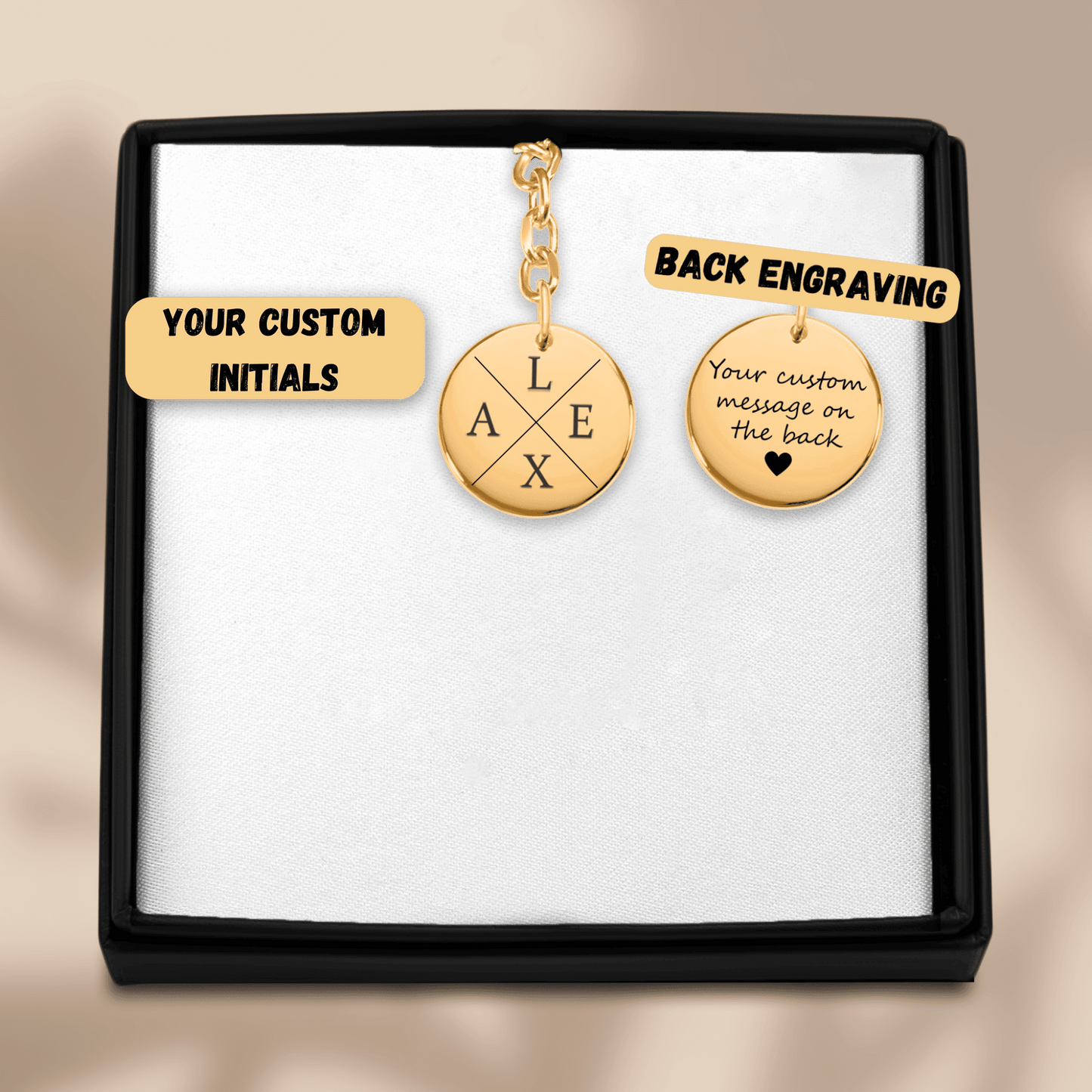 Custom Initials Keychain