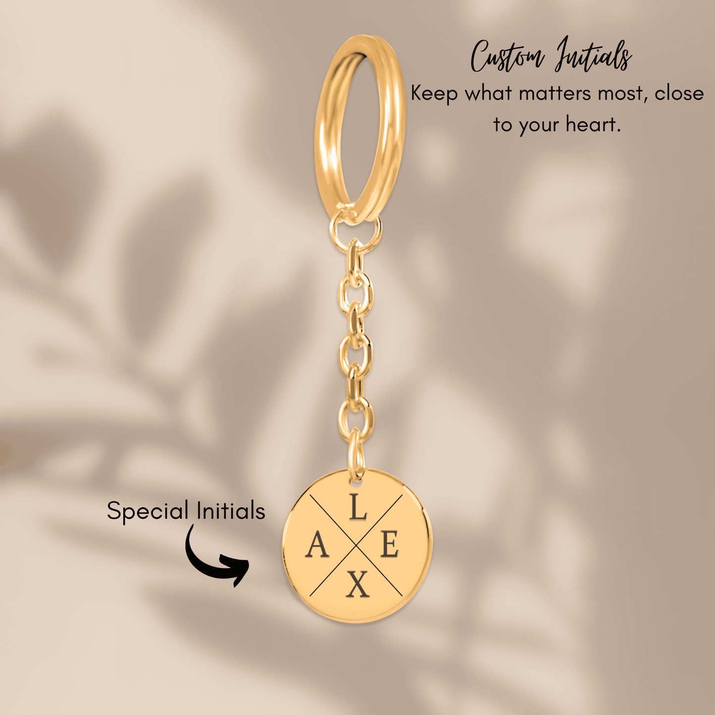Custom Initials Keychain