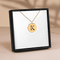 Floral Initial Necklace – K