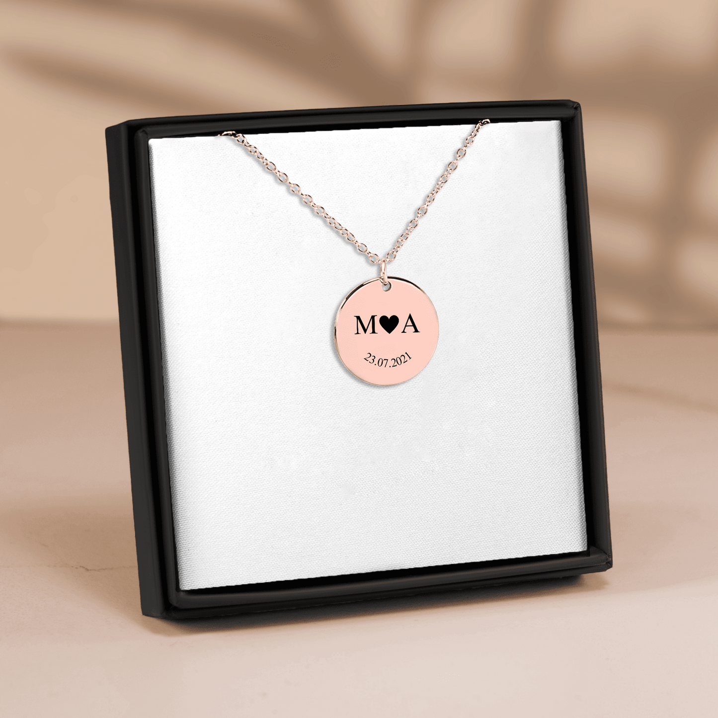 Etched In Time Initials Necklace