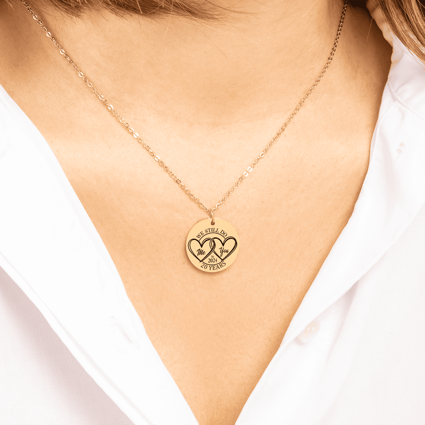 20th Years Anniversary Coin Necklace