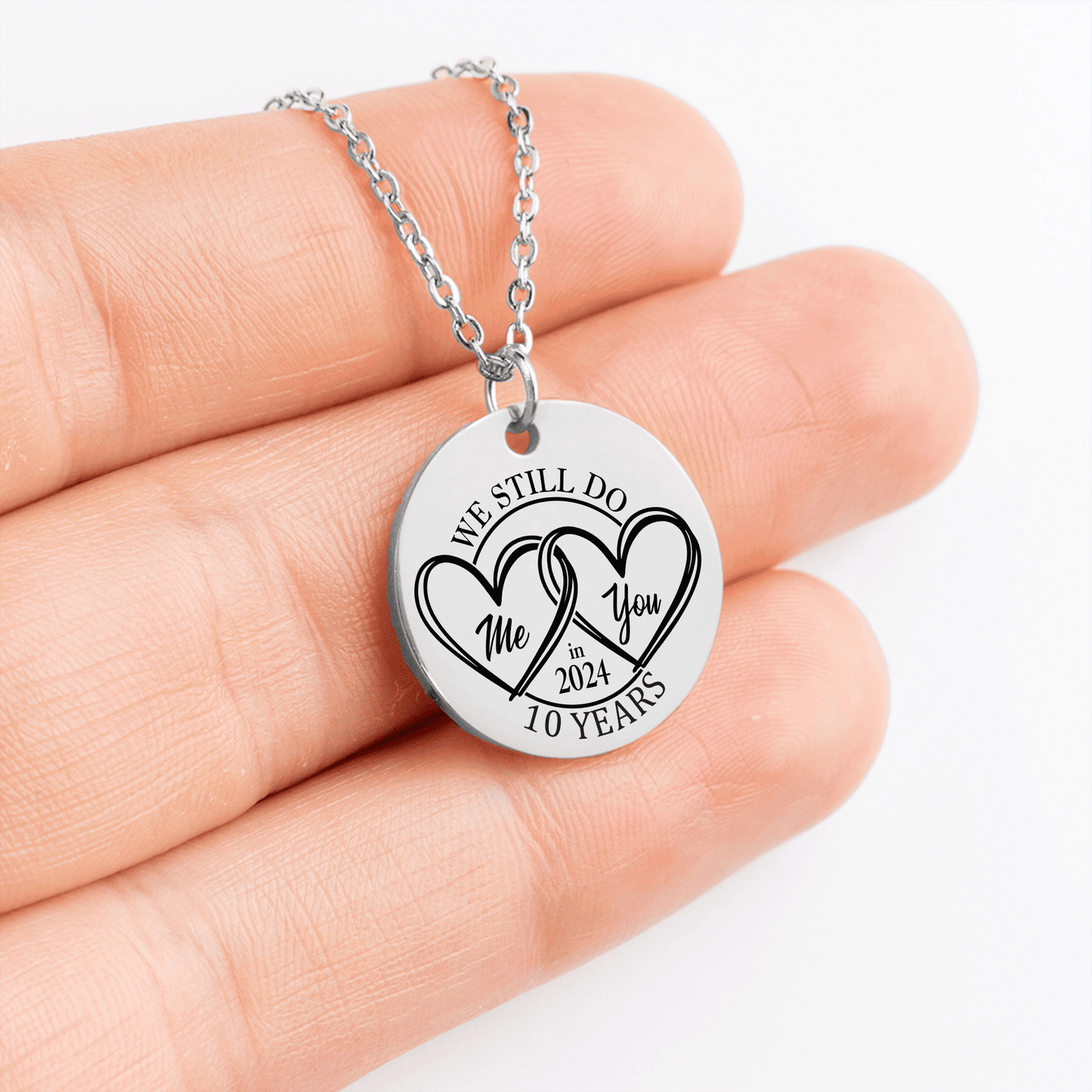 10th Years Anniversary Coin Necklace