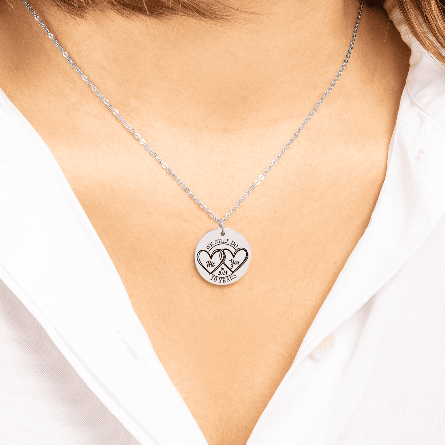 10th Years Anniversary Coin Necklace