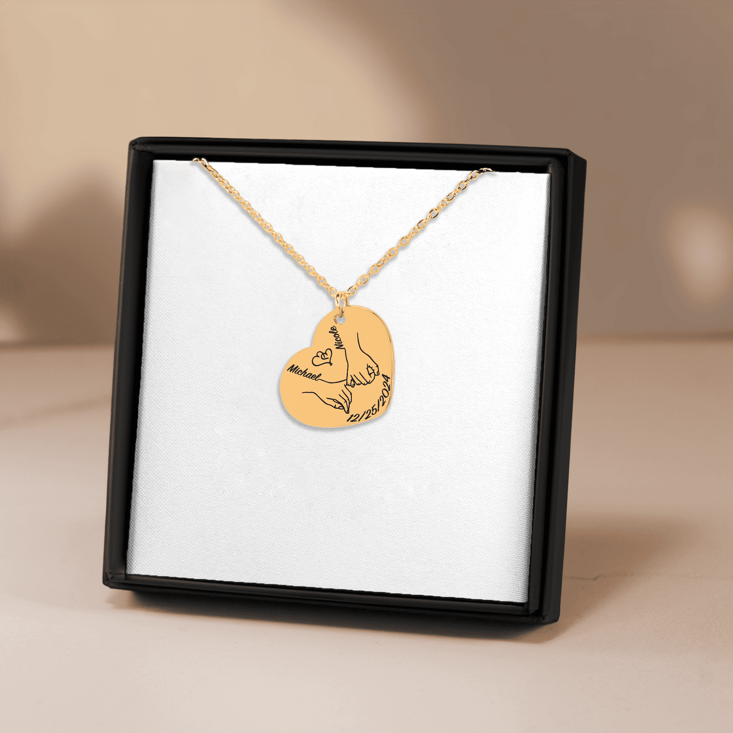Our first christmas together Heart Necklace