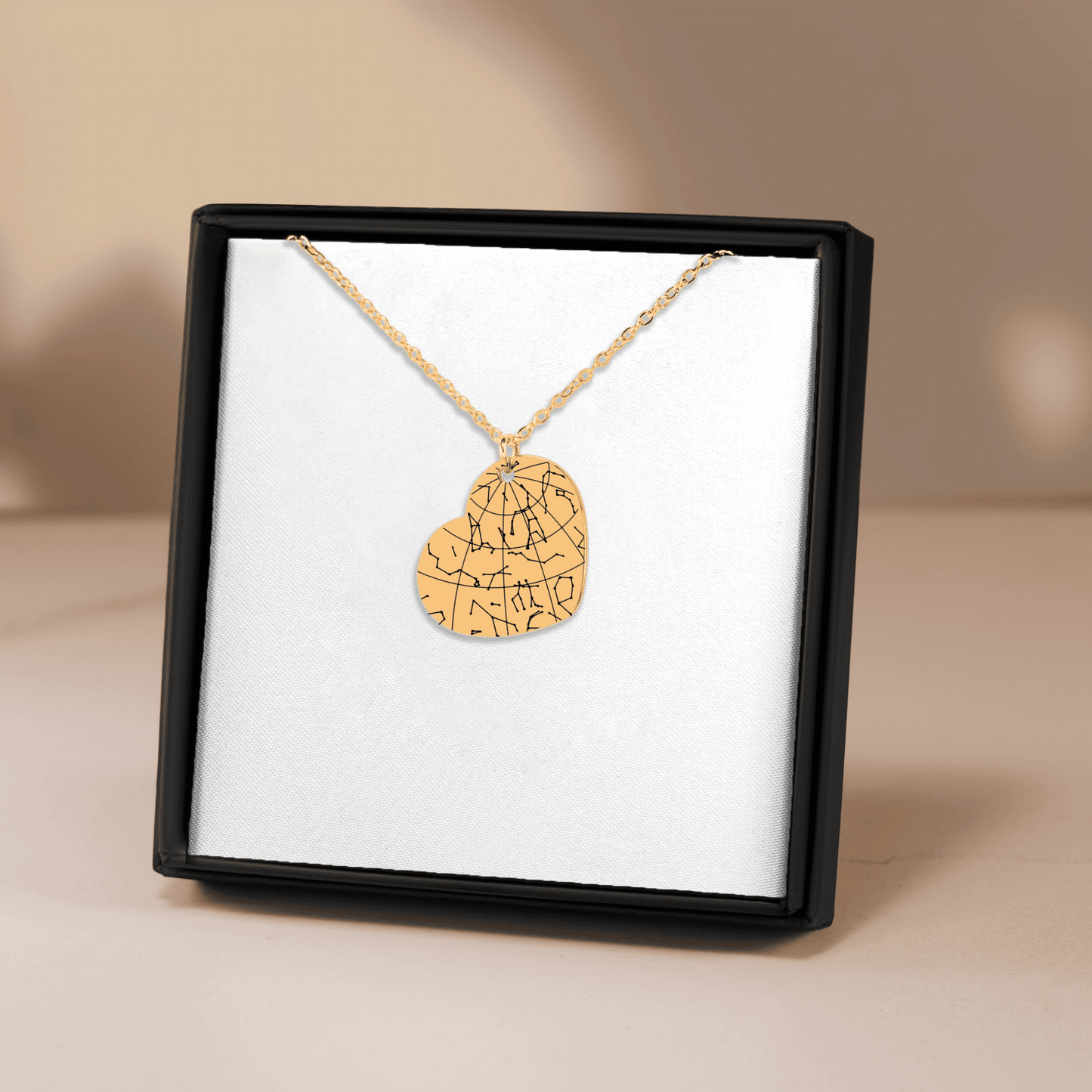 Star Map Heart Necklace