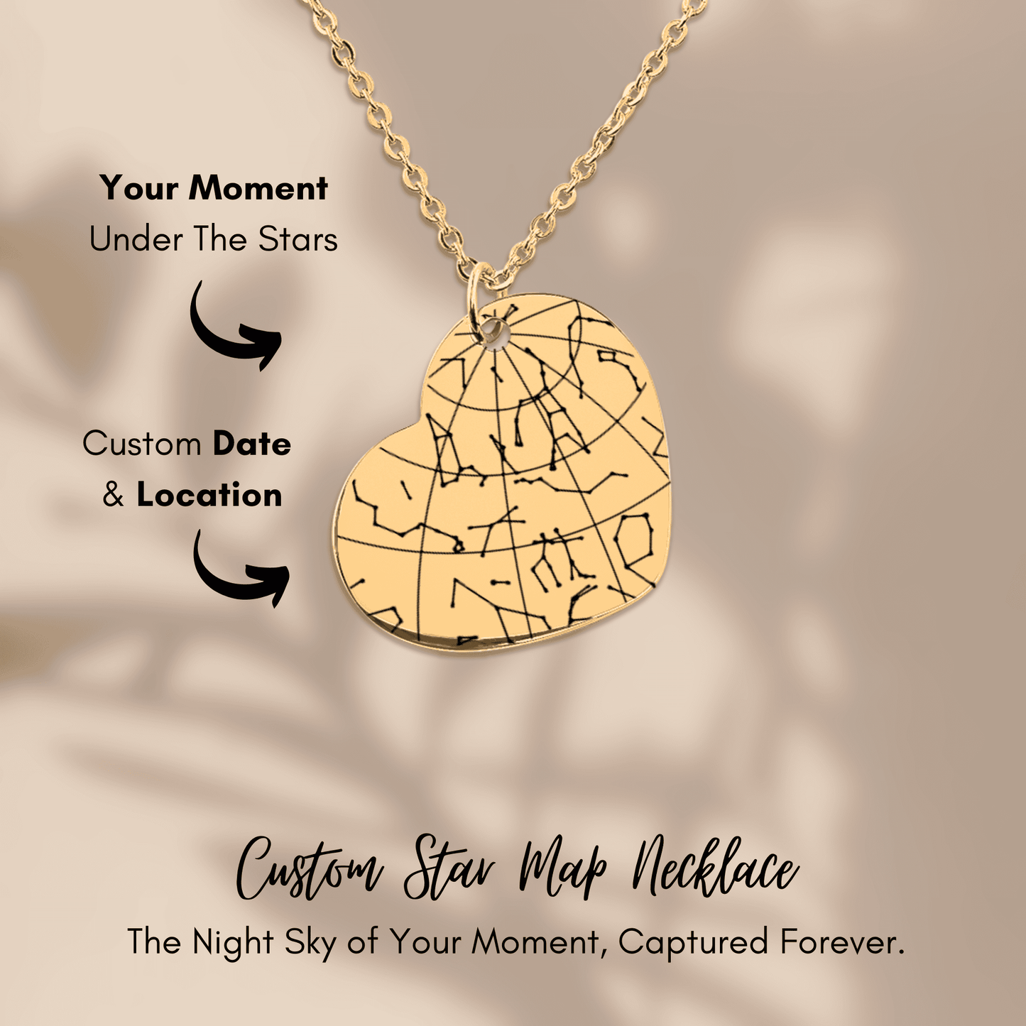 Star Map Heart Necklace