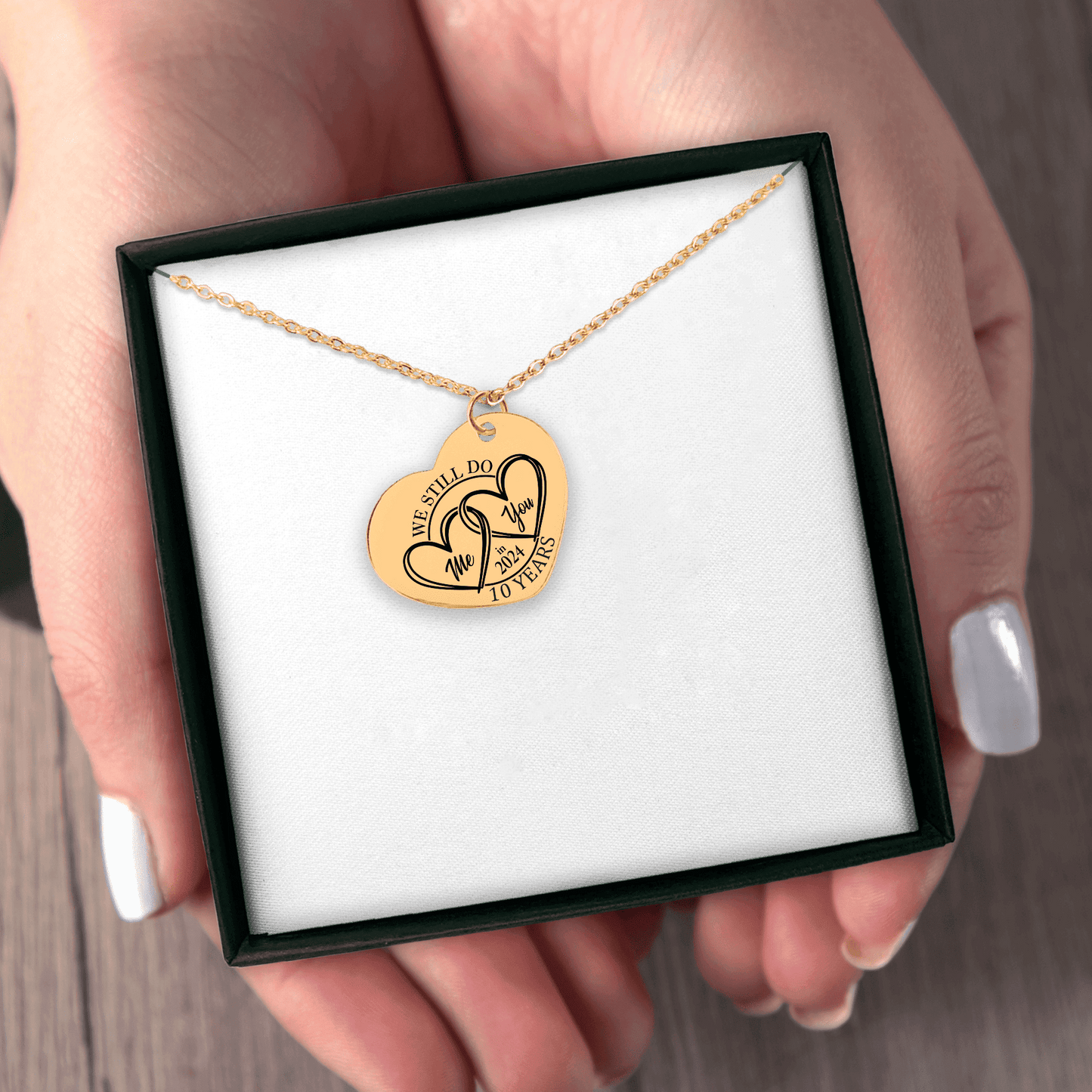 10th Years Anniversaries Heart Necklace