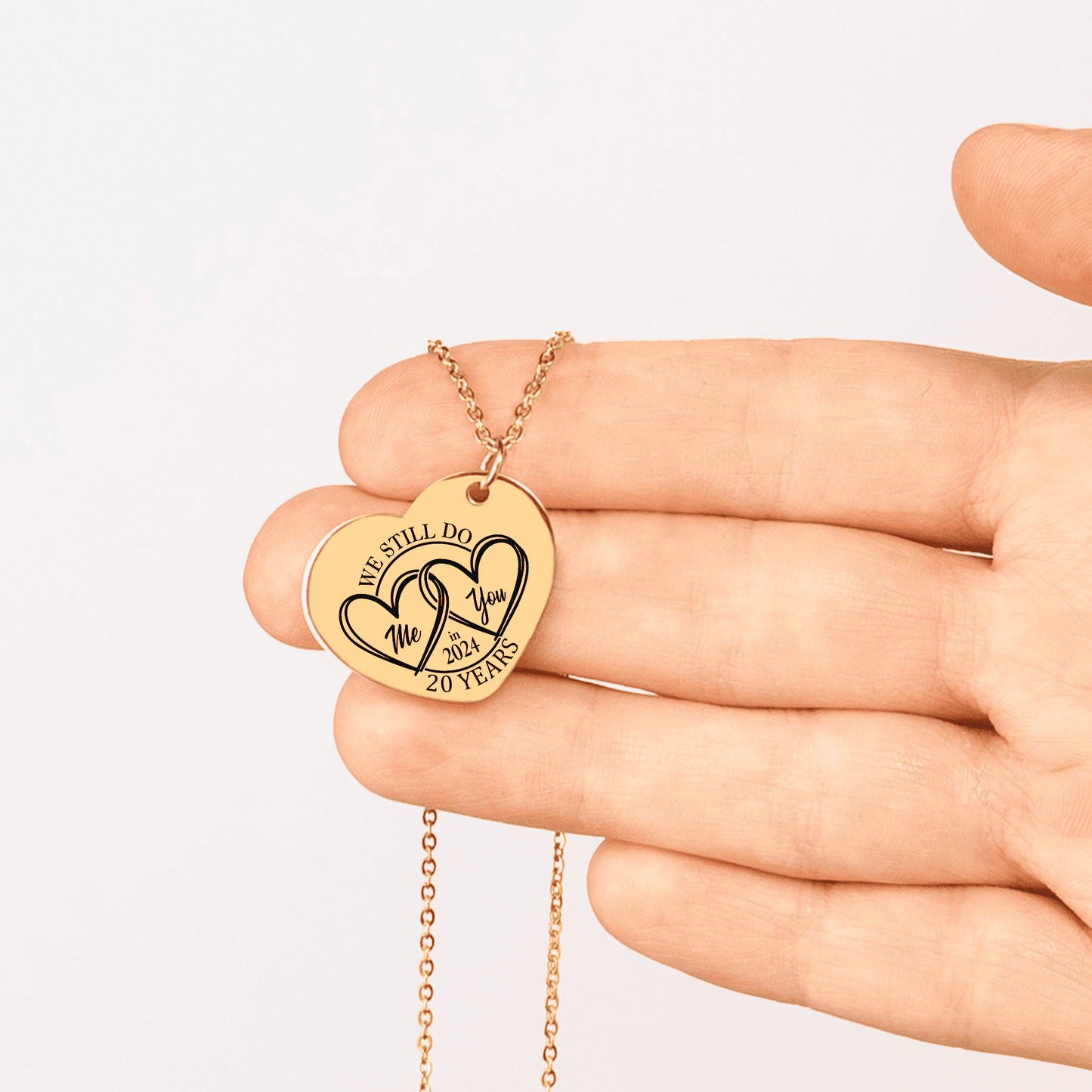 20th Years Anniversary Heart Necklace