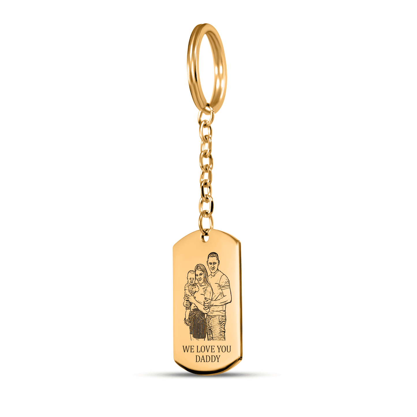 Family Portrait Tag Keychain