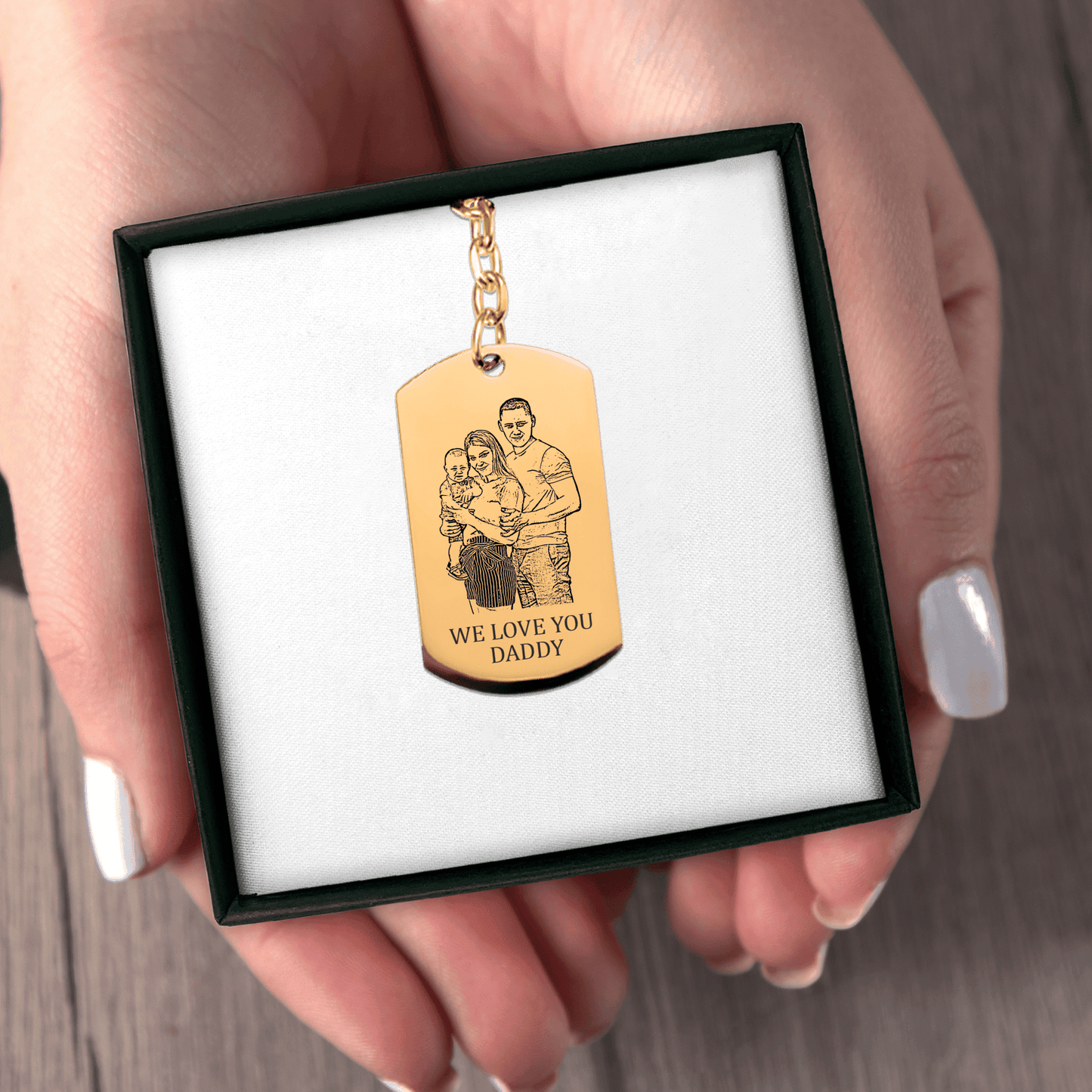 Family Portrait Tag Keychain