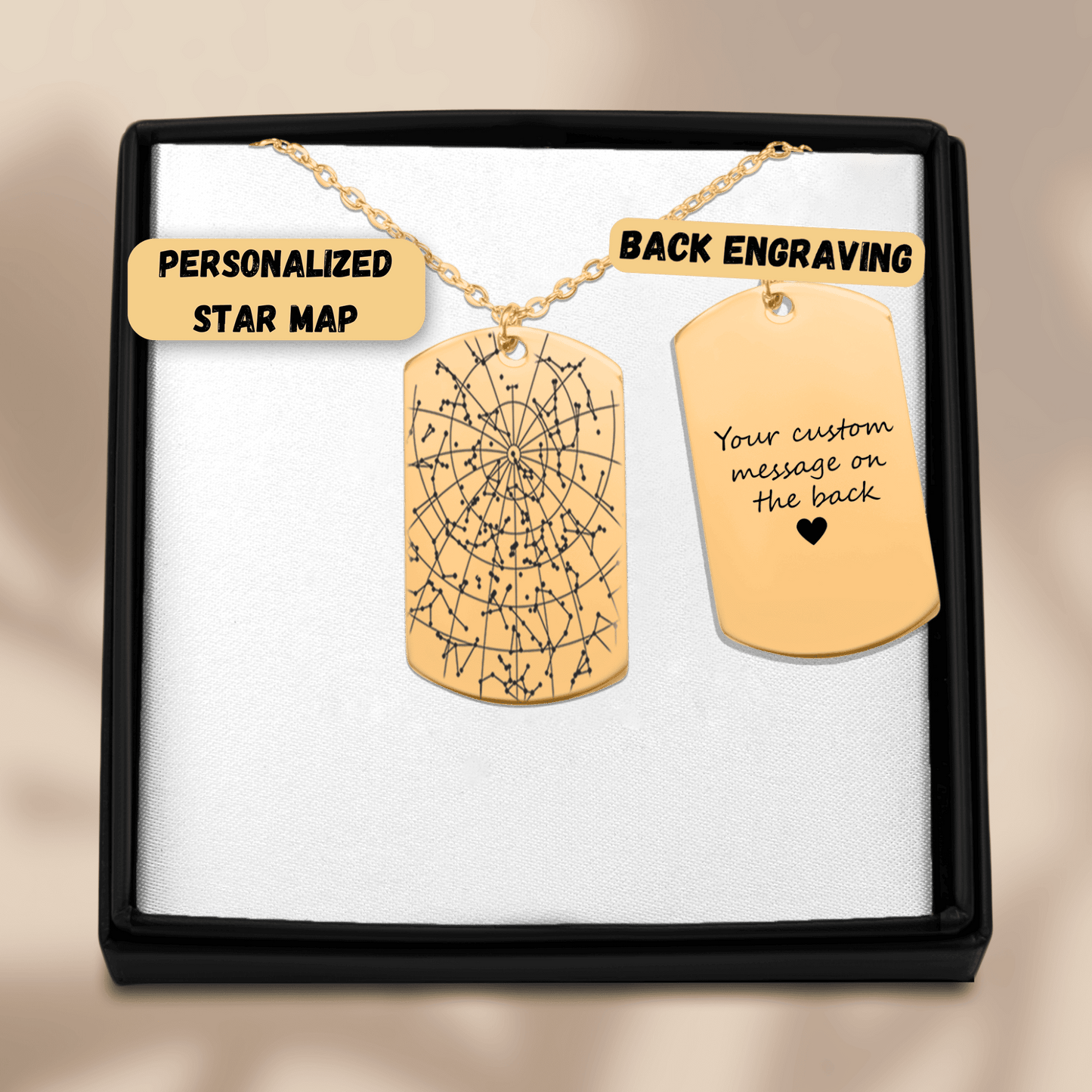 Star Map Tag Necklace