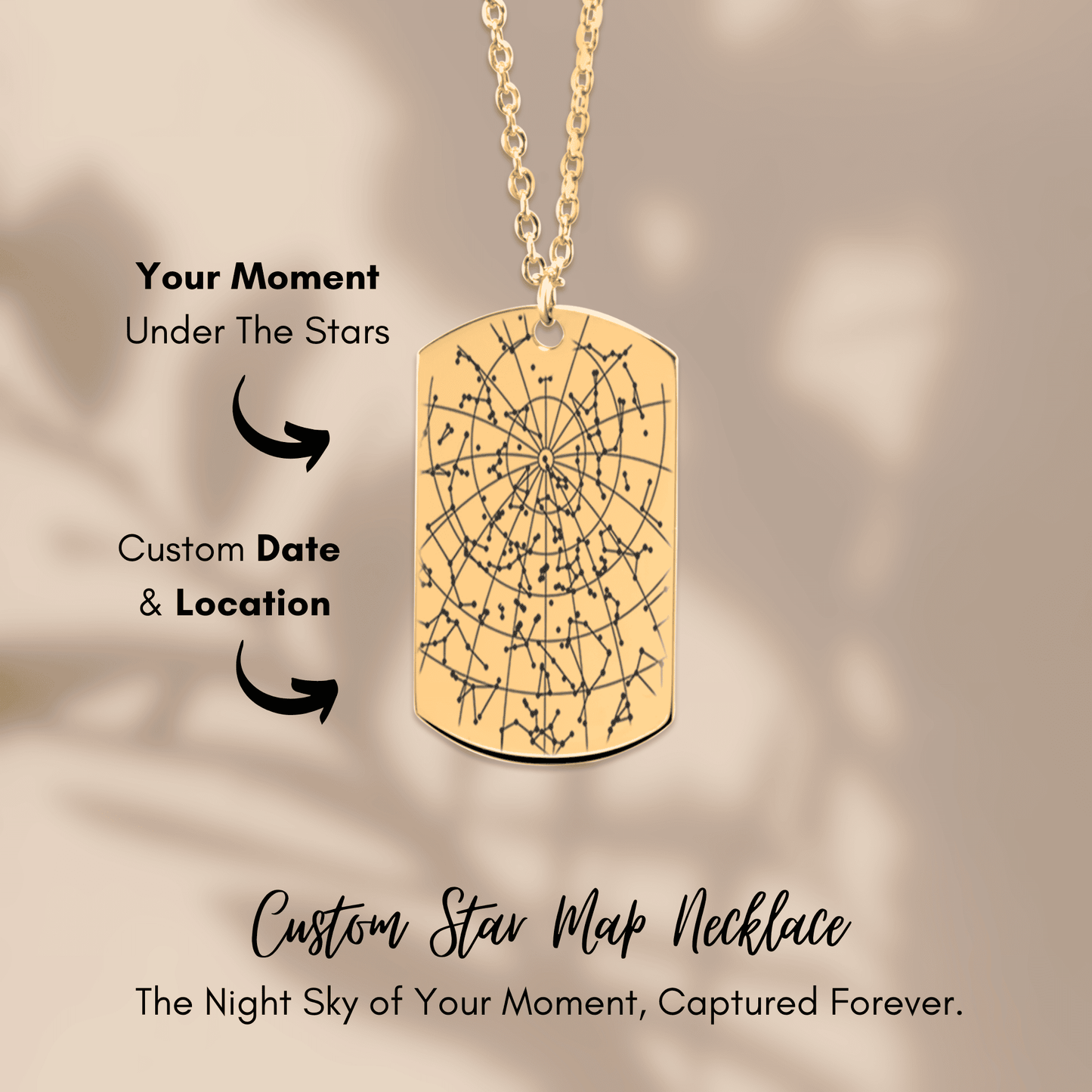 Star Map Tag Necklace