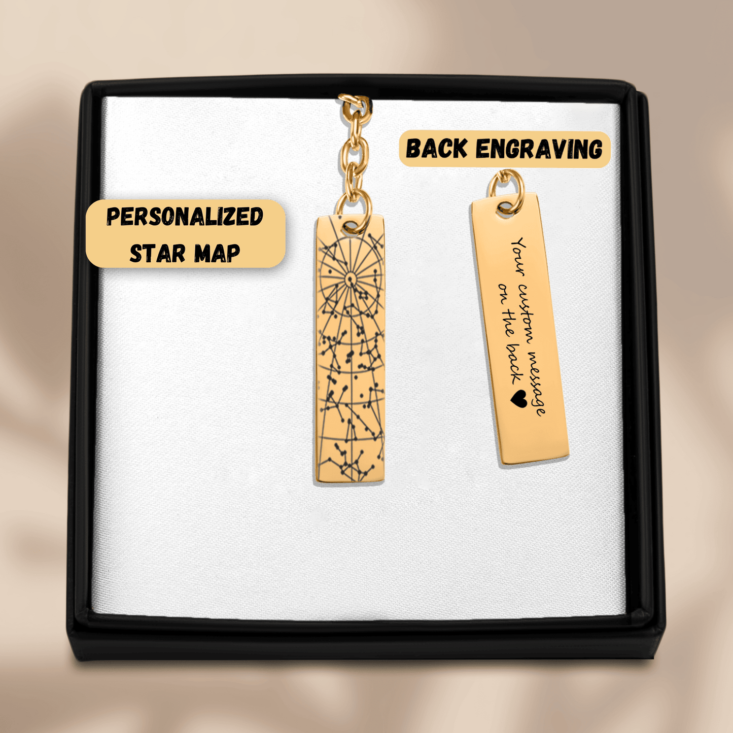 StarMap Vertical Bar Keychain