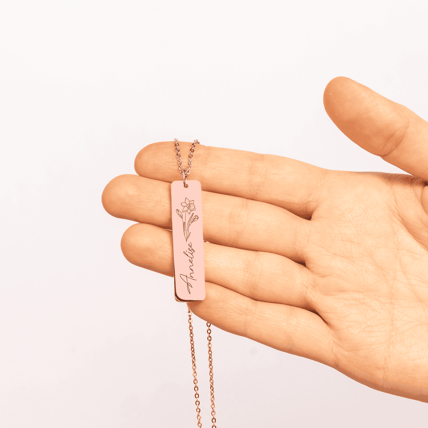 Name & Birthflower Necklace