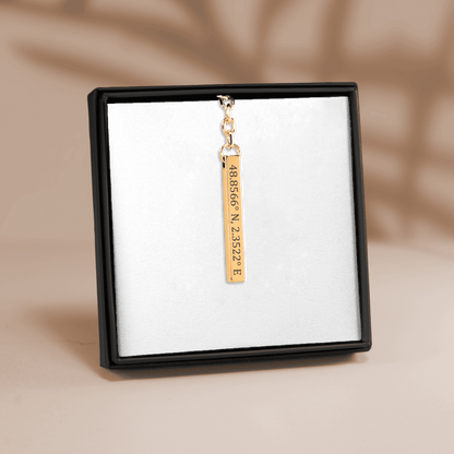 Coordinates Keychain