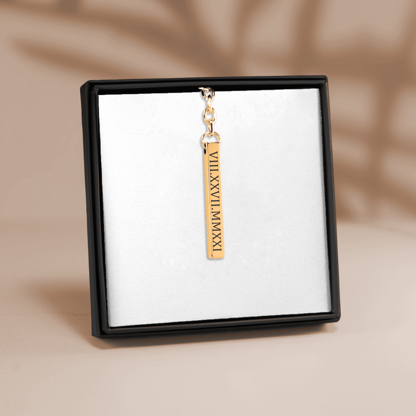 Roman Date Keychain