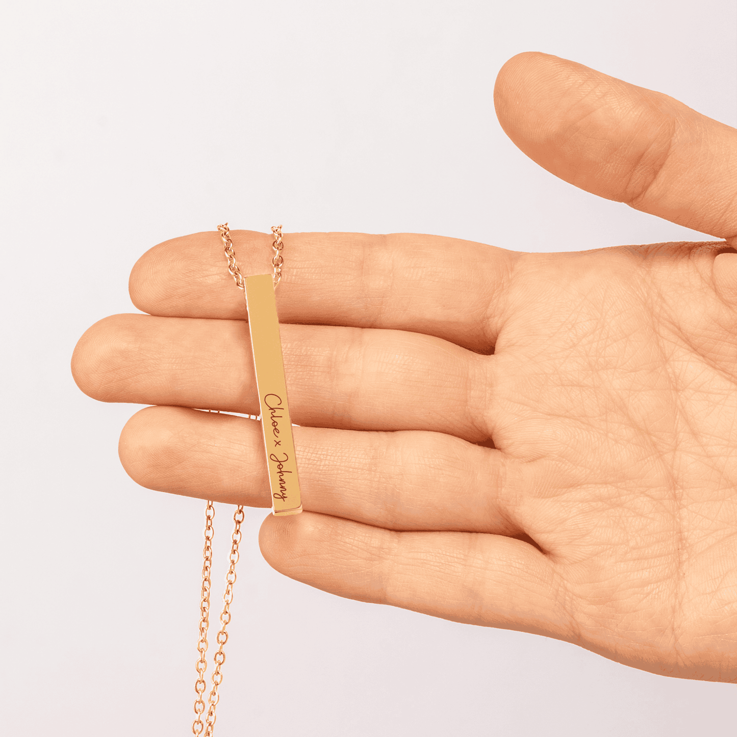 Custom Names Necklace, Vertical Bar Necklace