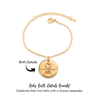 Baby Birth Coin Bracelet