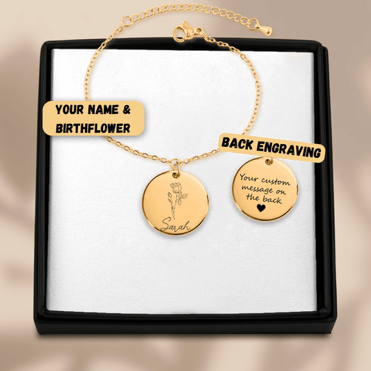 Birthflower & Name Bracelet