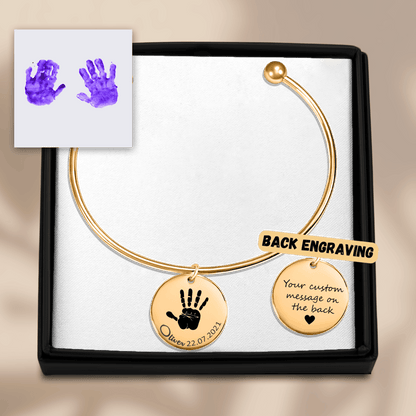 Actual Hand Print Coin Bangle