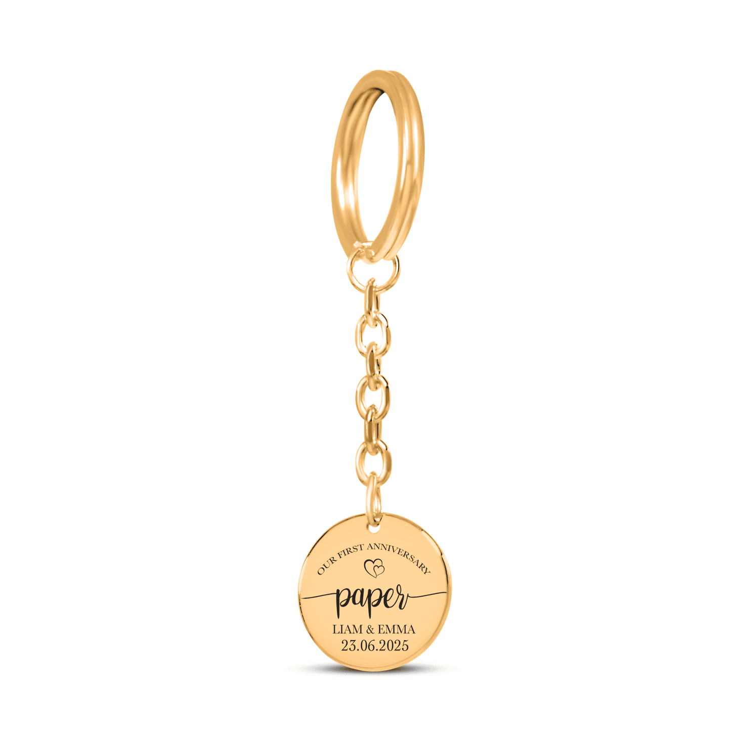 1st Paper Anniversary Coin Keychain