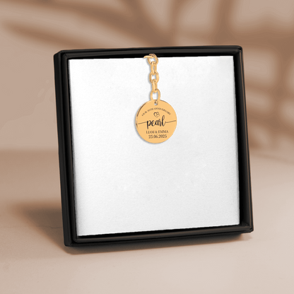 30th Pearl Anniversary Coin Keychain