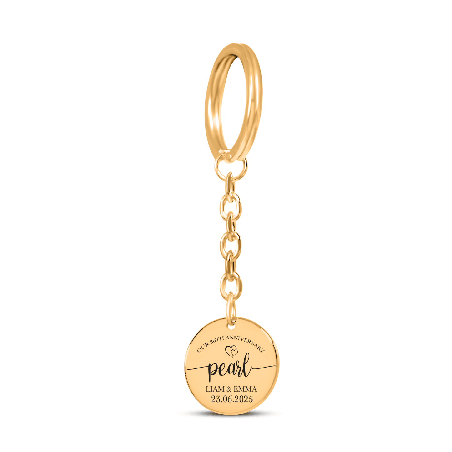 30th Pearl Anniversary Coin Keychain