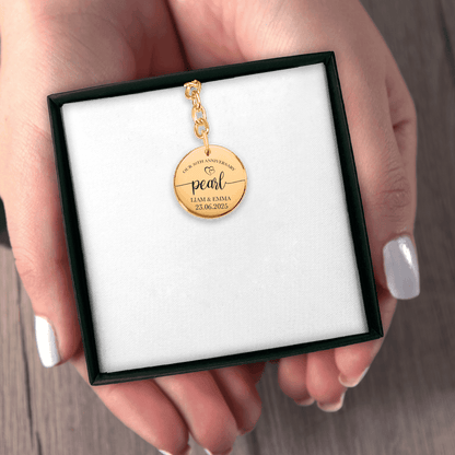 30th Pearl Anniversary Coin Keychain