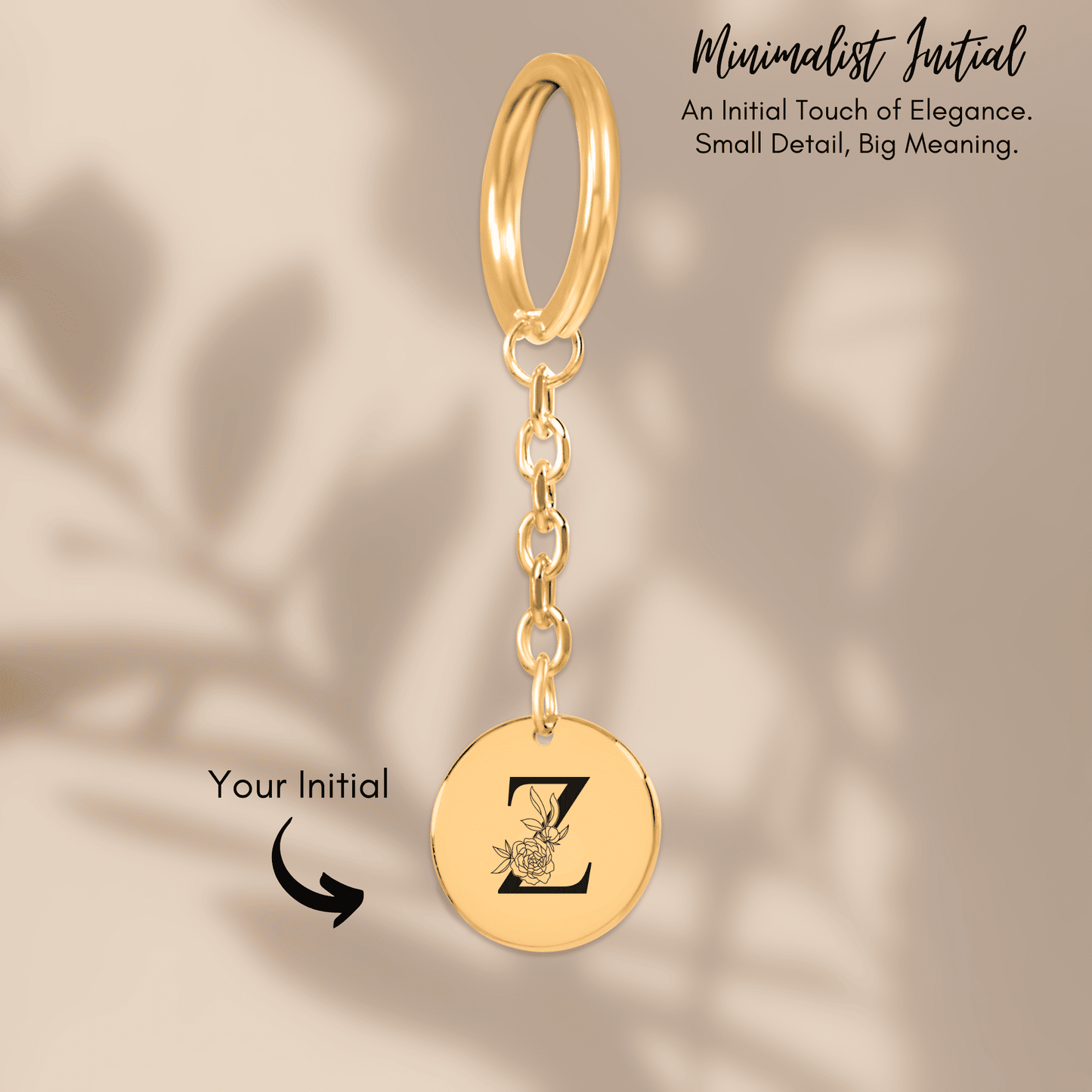 Floral Initial Keychain – Z
