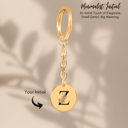 Floral Initial Keychain – Z