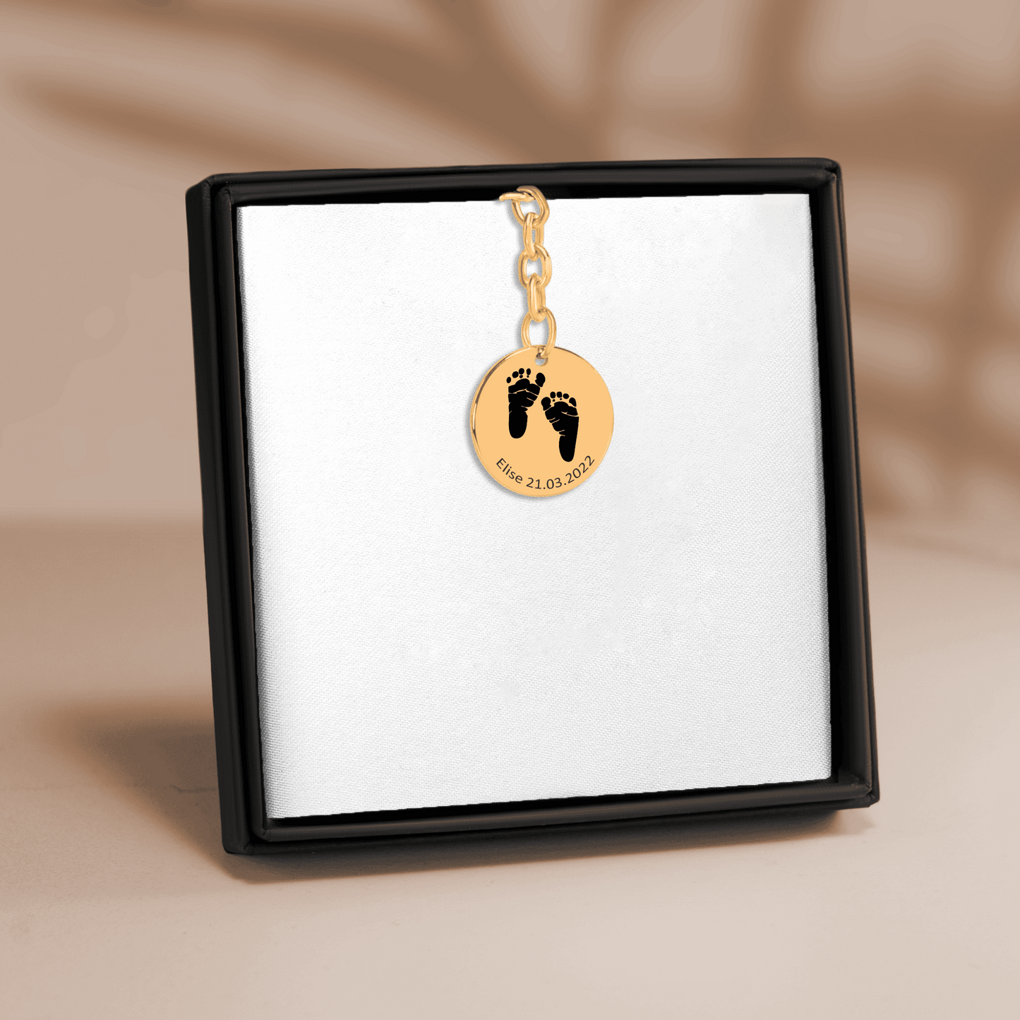 Actual Feet Print Coin Keychains