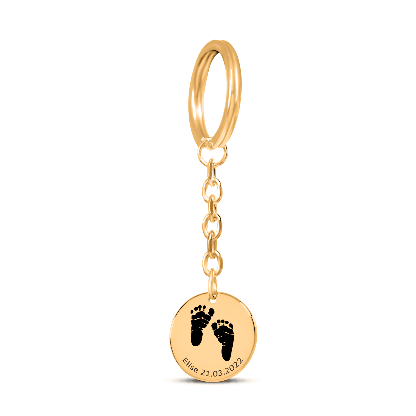 Actual Feet Print Coin Keychains