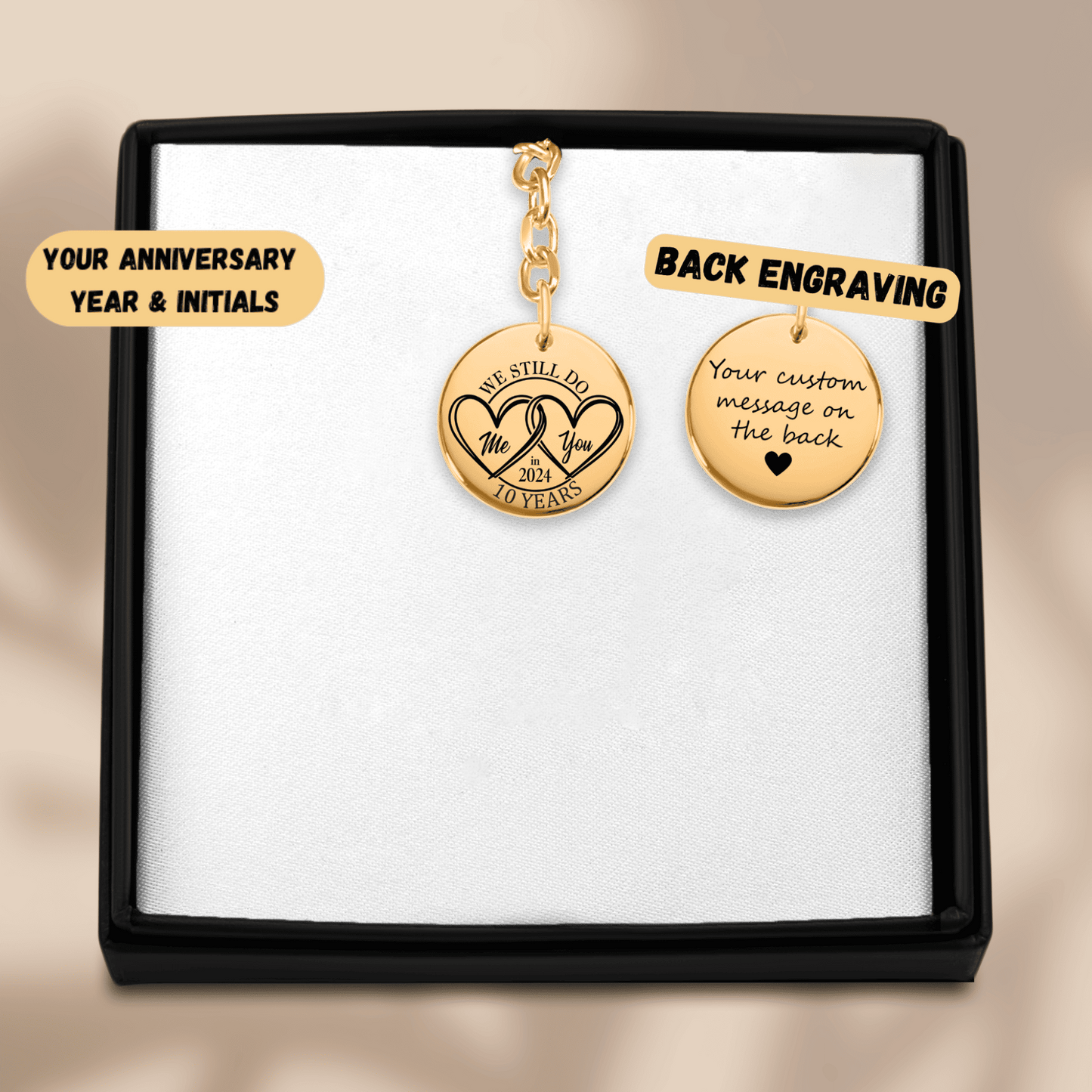 10th Years Anniversaries Coin Keychain