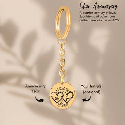 25th Years Anniversary Coin Keychain