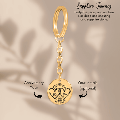 45th Years Anniversary Coin Keychain