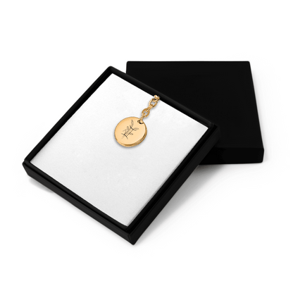 Gemini Floral Zodiac Sign Coin Keychain