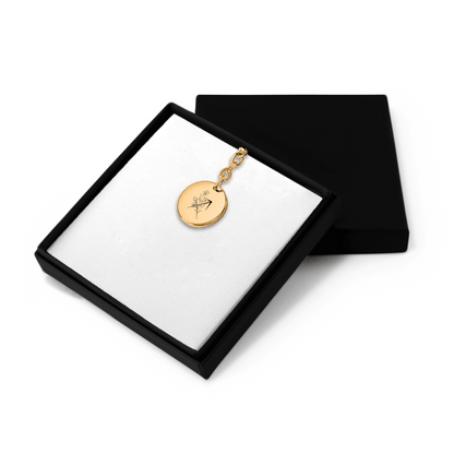 Sagittarius Floral Zodiac Sign Coin Keychain