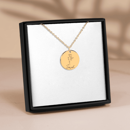 Name & Birth Flower Necklace