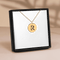 Floral Initial Necklace –R