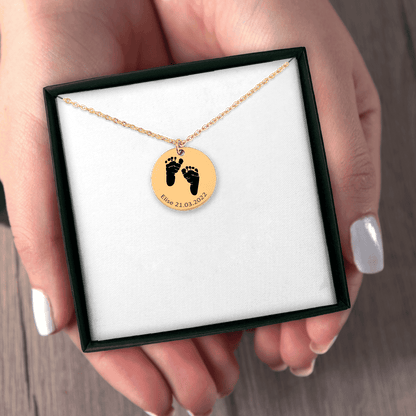 Actual Feet Print Necklace