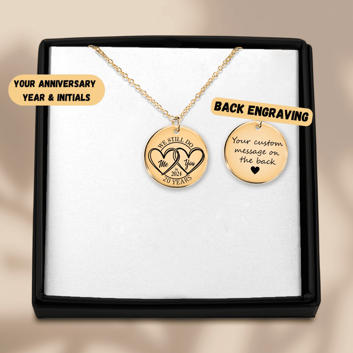 20th Years Anniversary Coin Necklace