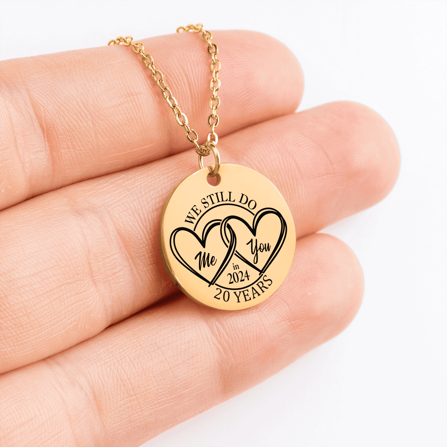 20th Years Anniversary Coin Necklace