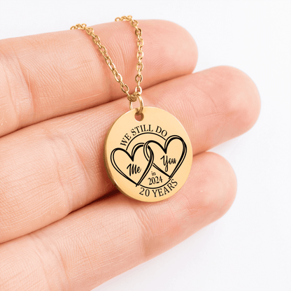 20th Years Anniversary Coin Necklace