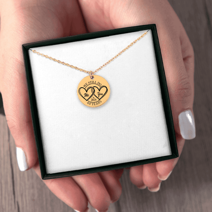 40th Years Anniversary Coin Necklace