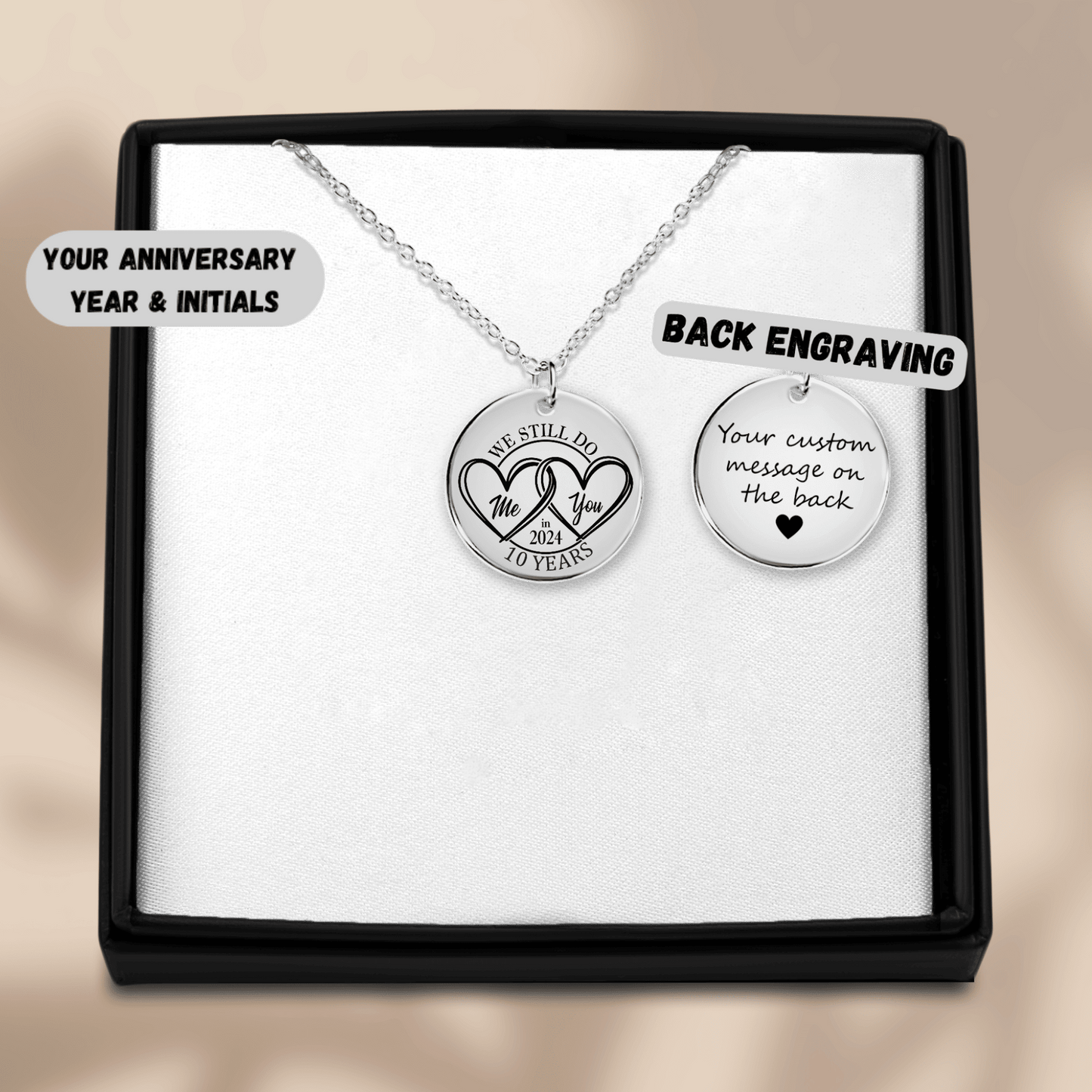 10th Years Anniversary Coin Necklace